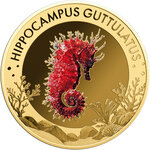 Monnaie MOST INTERESTING SEAHORSES Set 5x1/1000 Oz Or 1000 Francs Gabon