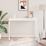 vidaXL Table de bar Blanc 110 x 55 x 105 cm Bois de pin massif