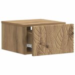 vidaXL Table d'appoint murale 2 pièces Chêne artisanal