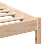 vidaXL Cadre de lit Marron 150 x 200 cm Bois massif en pin
