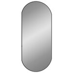 vidaXL Miroir mural Noir 80x35 cm Ovale