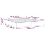 vidaXL Lit de Rangement avec stockage Gris foncé 180 x 200 cm Tissu