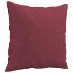 vidaXL Canapé 2 places avec oreillers bordeaux 140 cm tissu