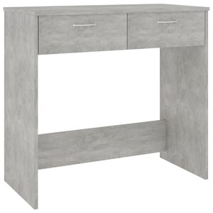 Bureau table poste de travail meuble d'ordinateur informatique étude 80 x 40 x 75 cm bois d’ingénierie gris 02_0023846