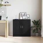 vidaXL Meuble de Bibliothèque Chêne noir 82.5 x 30.5 x 80 cm