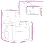 vidaXL Fauteuil inclinable de massage Rouge bordeaux Tissu