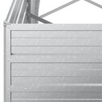 vidaXL Lit surélevé de jardin 320x40x77 cm Acier galvanisé Argenté
