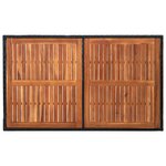 vidaXL Ensemble à manger d'extérieur 7Pièces Résine tressée acacia Noir