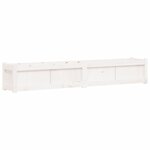 vidaXL Jardinières 2 Pièces blanc bois de pin massif