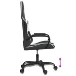 vidaXL Chaise de jeu de massage Noir et blanc Similicuir