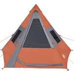 vidaXL Tente de camping tipi 7 personnes orange imperméable