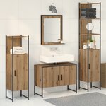 vidaXL Ensemble de meubles de salle de bain 4 pièces en chêne artisan  bois d'ingénierie