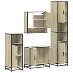 vidaXL Ensemble de meubles de salle de bain 4 Pièces chêne sonoma
