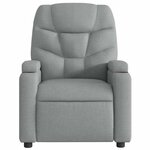 vidaXL Fauteuil de massage inclinable électrique gris clair tissu