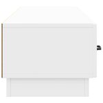 vidaXL Meuble TV Blanc brillant 147 x 34 5 x 27 cm Bois d'ingénierie