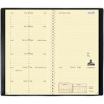 Agenda italnote spirale couv plast grainée noir 8 8 x 17 cm quovadis