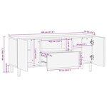 vidaXL Meuble TV Marron 105 x 33.5 x 46 cm Bois d'acacia massif