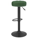 Vidaxl tabourets de bar 2 pcs vert foncé velours
