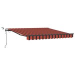 vidaXL Auvent rétractable automatique avec LED Orange et Marron 300x250 cm