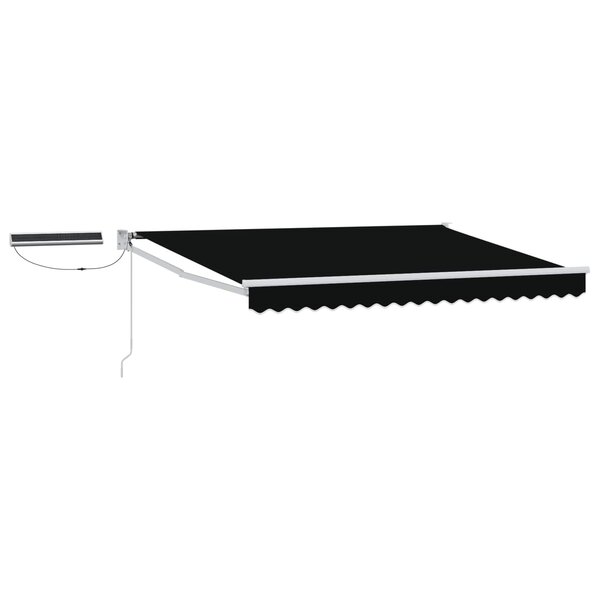 vidaXL Auvent rétractable électrique Noir et Blanc 3 5 x 2 5 m
