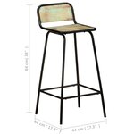 vidaXL Chaises de bar lot de 2 bois de récupération solide