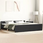 vidaXL Cadre de lit sans matelas noir 180x200 cm