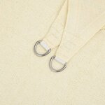 vidaXL Voile d'ombrage 160 g/m² Crème 3x4 m PEHD