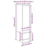 vidaXL Buffet haut chêne fumé 29 5x34x119 5 cm bois d'ingénierie