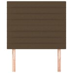 vidaXL Tête de lit marron foncé 100x5x118/128 cm Tissu