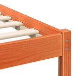 vidaXL Cadre de lit avec tête de lit Brun cire 80 x 200 cm Pin massif