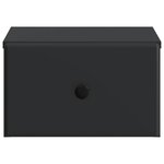vidaXL Cabinet de chevet mural 2 pc Noir 34 5 x 33 x 20 cm