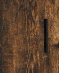 vidaXL Buffet haut Chêne fumé 69 5x34x180 cm Bois d'ingénierie