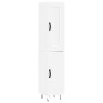 vidaXL Buffet haut Blanc 34 5x34x180 cm Bois d'ingénierie