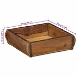 vidaXL Plateau 4 Pièces Marron 29 x 31 x 10 cm Bois Recyclé Solide
