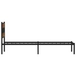vidaXL Cadre de lit en métal sans matelas chêne fumé 100x190 cm