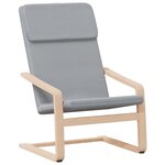 vidaXL Chaise de relaxation avec repose-pied Gris clair Tissu