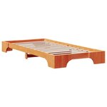 vidaXL Cadre de lit Marron cire 207 x 107 x 17 cm Bois massif en pin