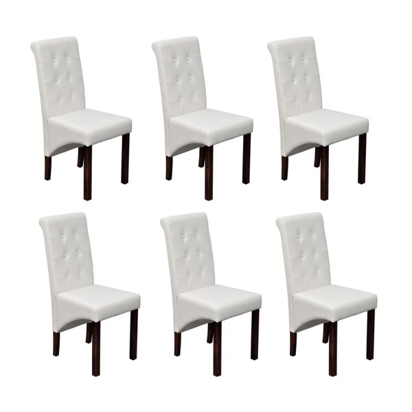 vidaXL Chaises à manger lot de 6 blanc similicuir