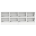 vidaXL Armoire de lit 2 Pièces Blanc 66 x 33 x 48 cm Bois d'ingénierie