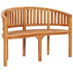 vidaXL Banc de jardin en forme de banane 120 cm Teck solide