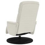 vidaXL Fauteuil inclinable avec repose-pied crème velours