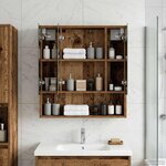 vidaXL Armoire Miroir de Salle de Bain Bois ancien 60 x 14.5 x 70 cm
