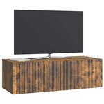 vidaXL Meuble TV mural 98 x 41 x 30 cm Chêne fumé Bois d'ingénierie