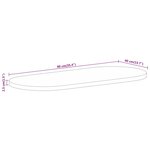 vidaXL Dessus de table 90x40x2 5 cm ovale bois massif de manguier brut