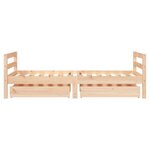 vidaXL Cadre de lit pour enfant et tiroirs 80x160cm bois de pin massif