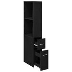 vidaXL Armoire de salle de bain étroite Chêne noir 22 x 41 x 135 cm