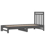 vidaXL Lit coulissant sans matelas gris 2x(90x200) cm