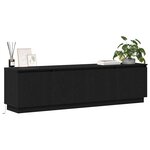 vidaXL Meuble TV avec LED Chêne noir 180 x 38 x 49 cm