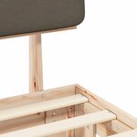 vidaXL Cadre de lit avec tête de lit rembourrée Taupe 100 x 200 cm