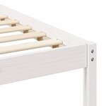 vidaXL Cadre de lit avec tête de lit Blanc 120 x 200 cm Pin massif